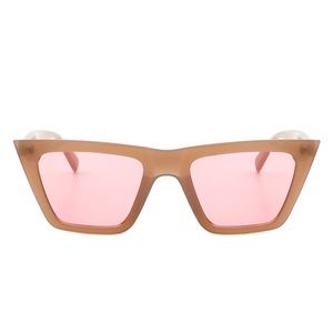 Women’s Tan Square Cat Eye Sunglasses